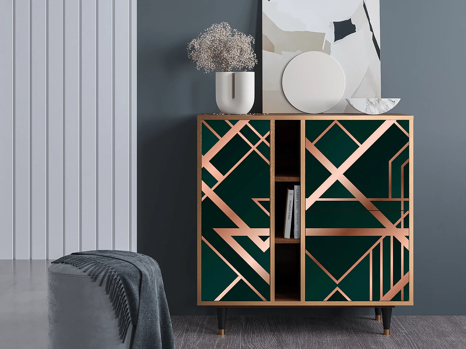 Buffet - 94х96х41 cm - BS5 - Emerald Gatsby, Noyer