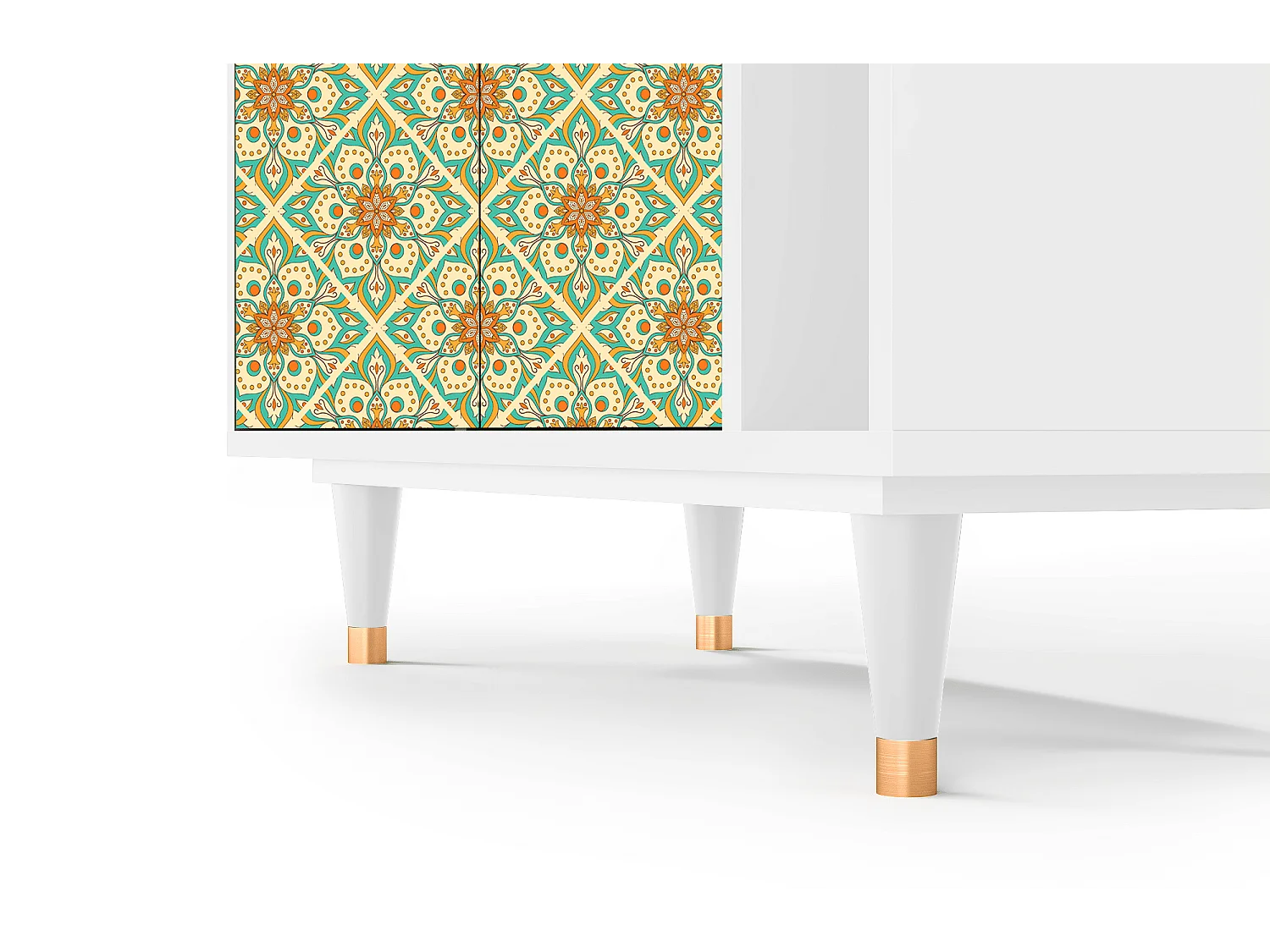 Credenza - 96х110х41 cm - BS6 - Hindu Daisy, Bianco