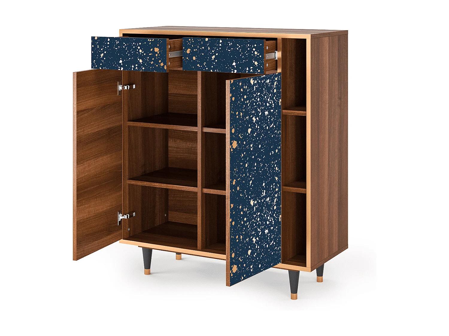 Kredens - 96х110х41 cm - BS6 - Starfall, Orzech