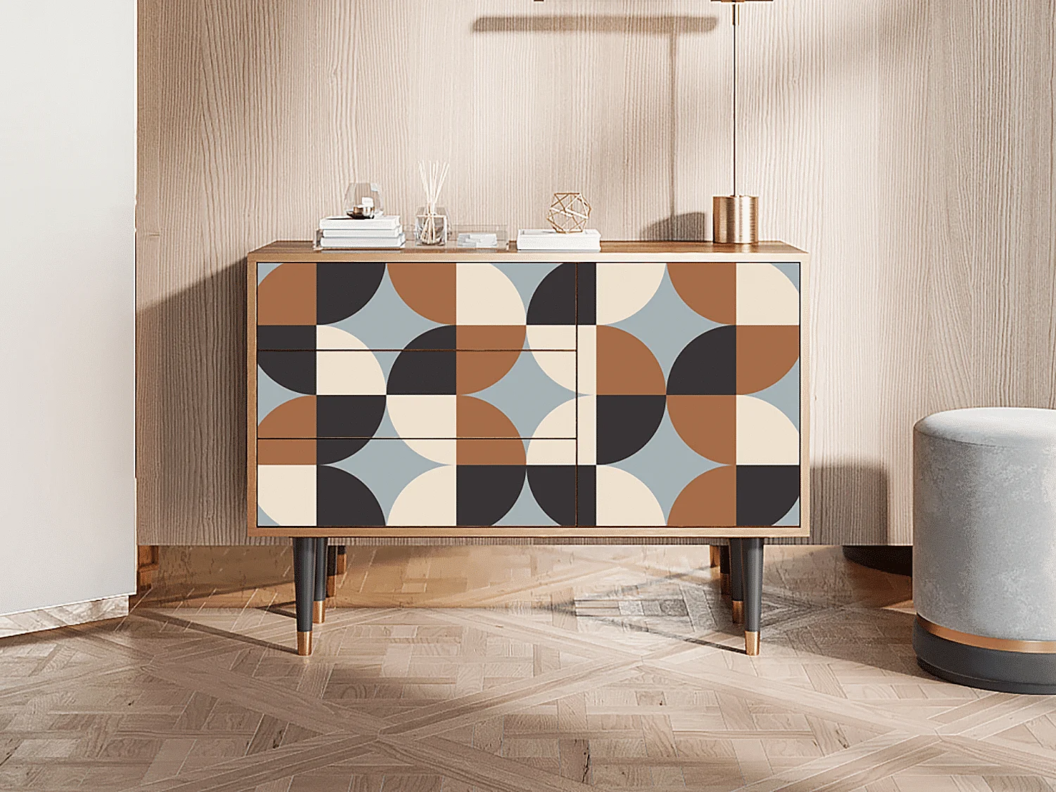 Kredens - 115х84х41 cm - S3 - Brown Sensation, Orzech