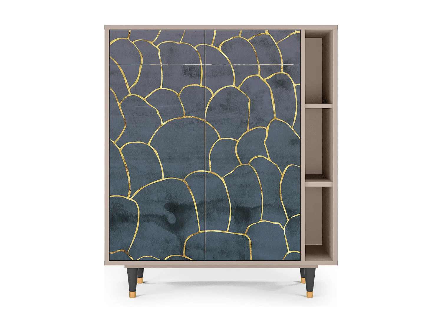 Kredens - 96х110х41 cm - BS6 - Blue Lagoon, Latte