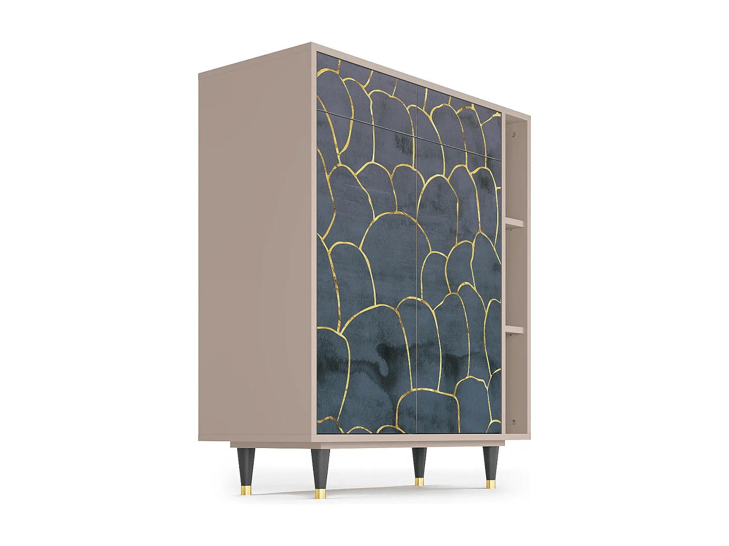 Kredens - 96х110х41 cm - BS6 - Blue Lagoon, Latte