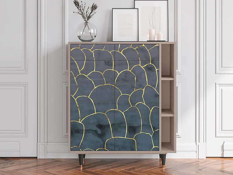 Kredens - 96х110х41 cm - BS6 - Blue Lagoon, Latte