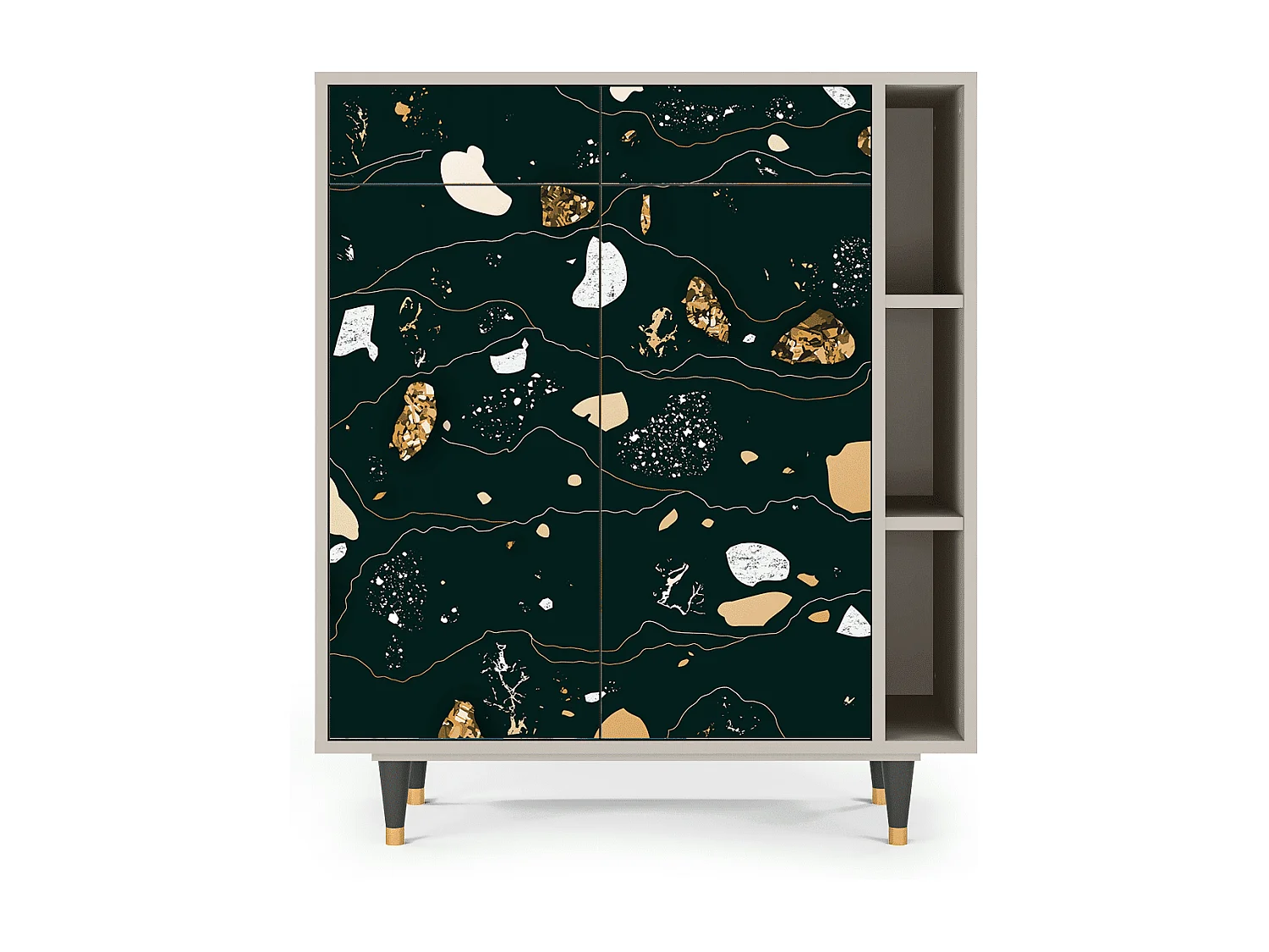 Kredens - 96х110х41 cm - BS6 - Space Rocks, Piaskowy