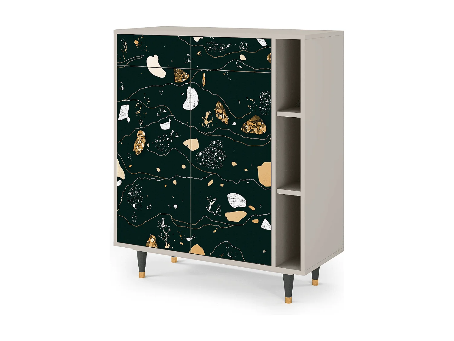 Kredens - 96х110х41 cm - BS6 - Space Rocks, Piaskowy