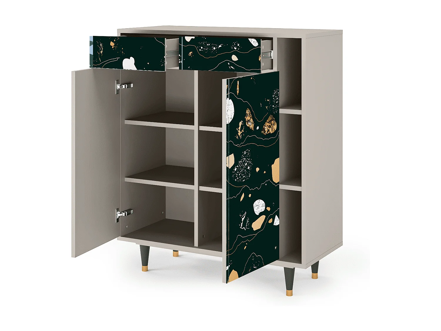 Kredens - 96х110х41 cm - BS6 - Space Rocks, Piaskowy