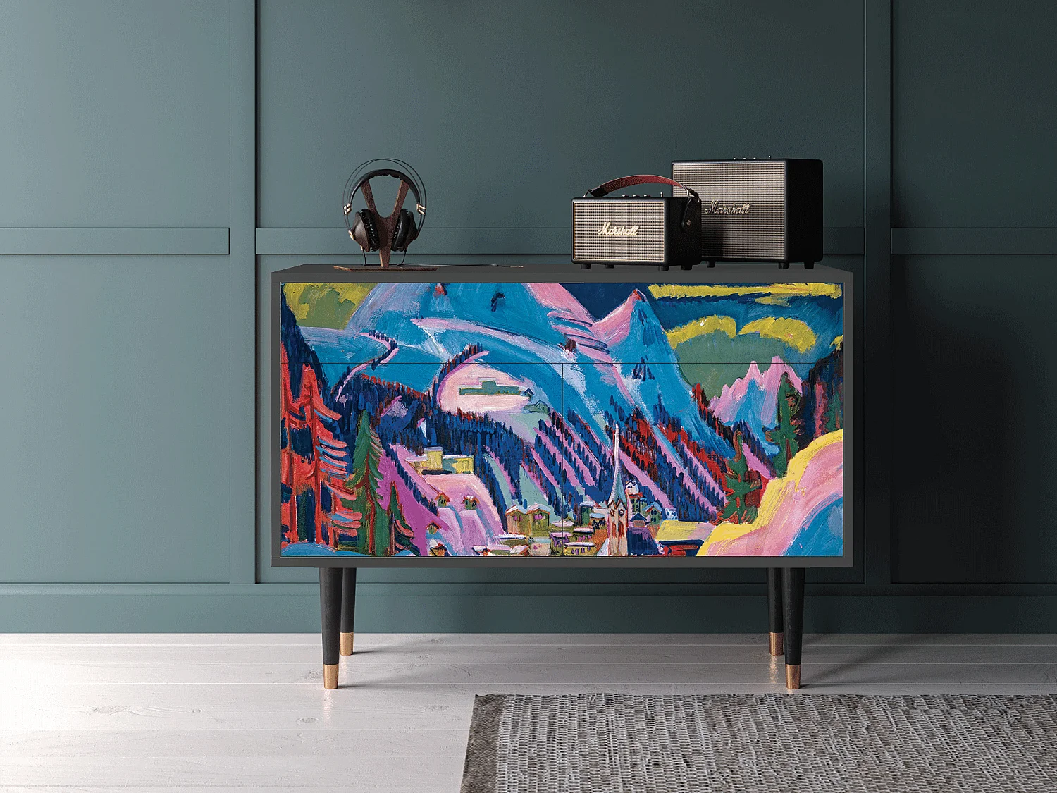 Aparador - 115x85x48 cm - BS4 - Davos Winter, Antracite