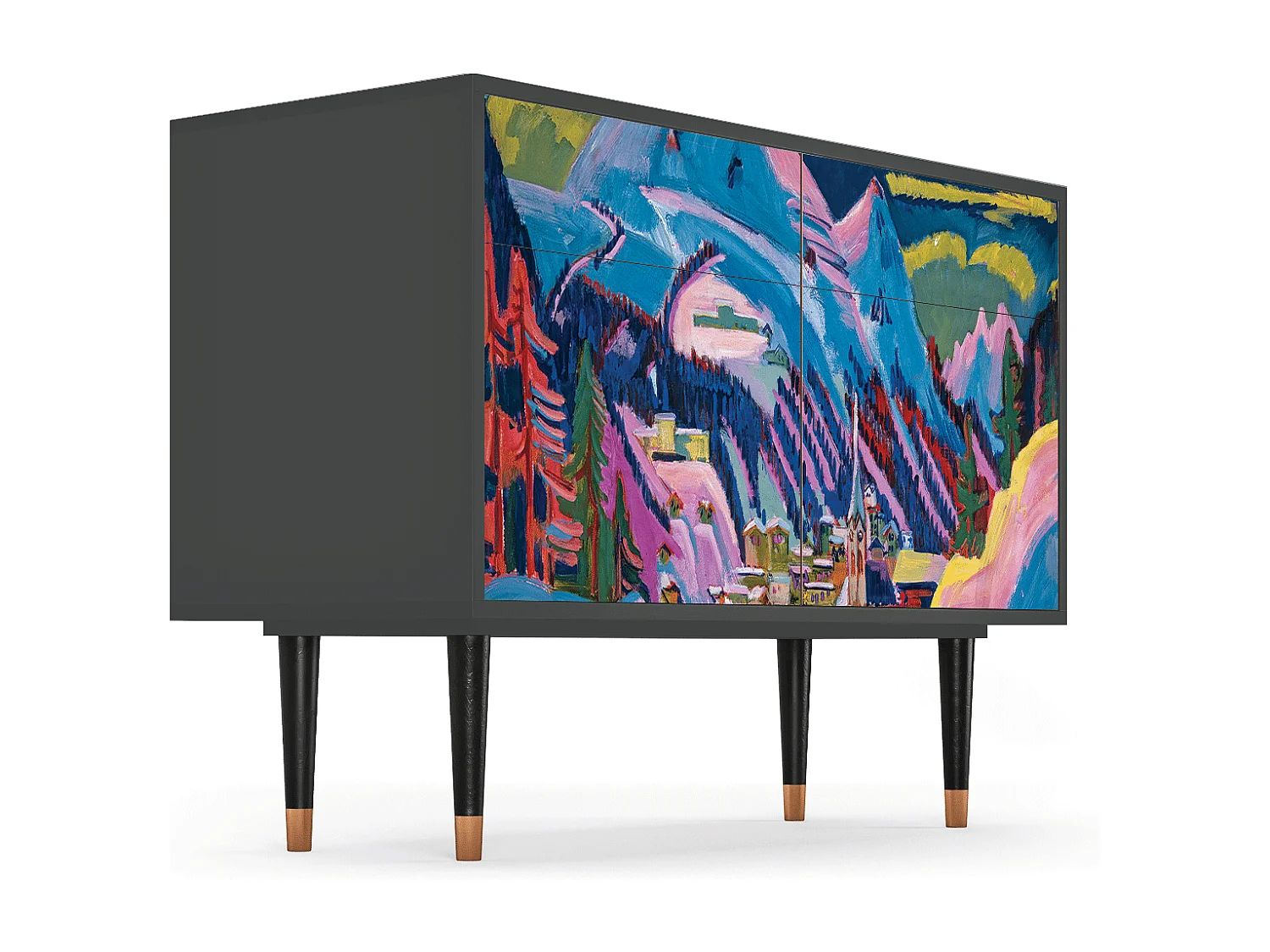 Buffet - 115x85x48 cm - BS4 - Davos Winter, Anthracite