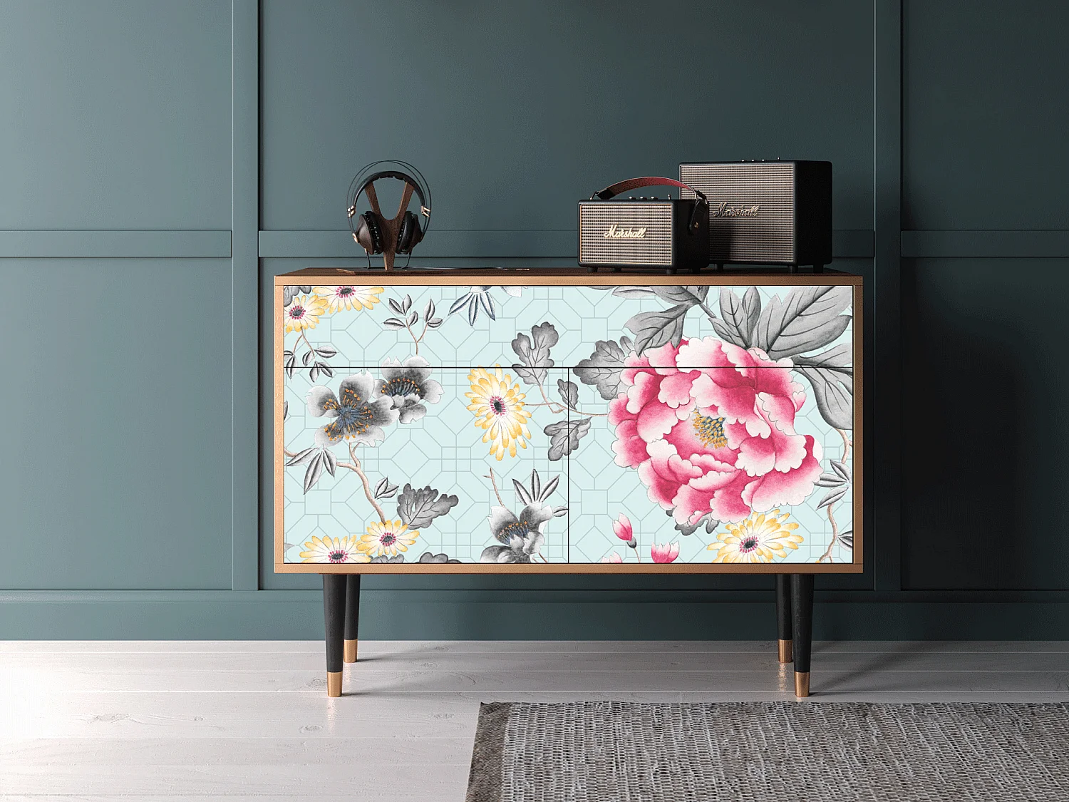 Credenza - 115x85x48 cm - BS4 - Sky Garden, Noce