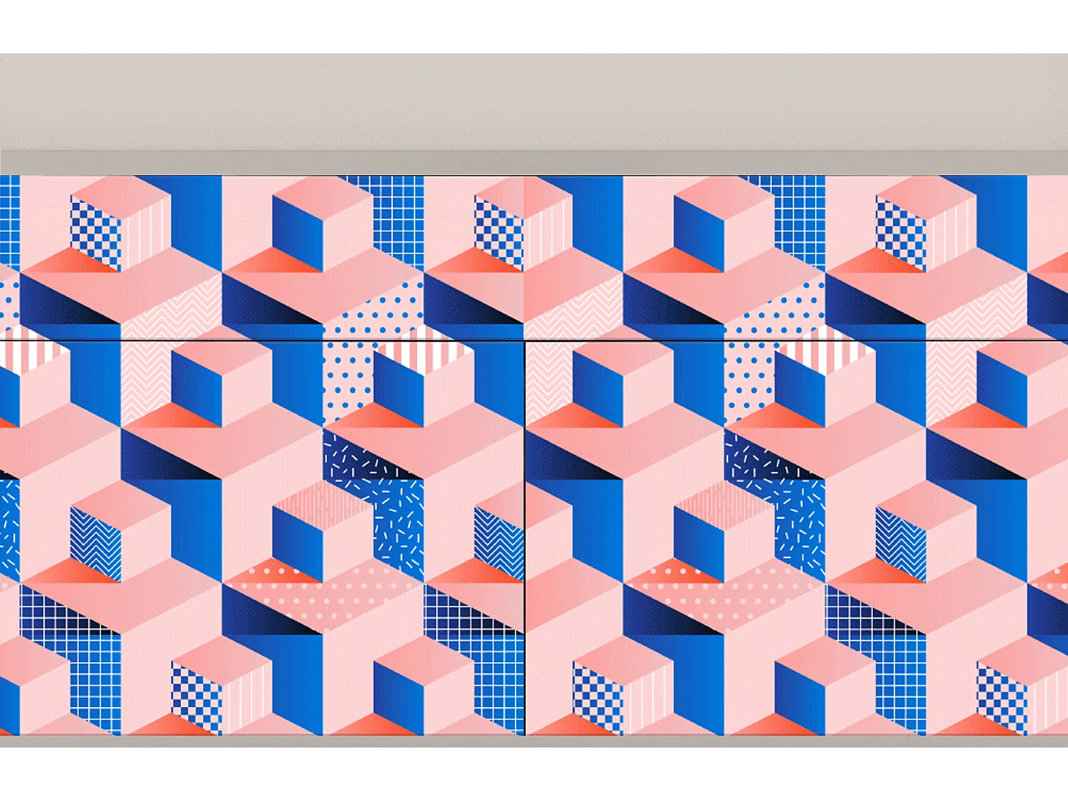 Buffet - 115x85x48 cm - BS4 - Pinky Squares, Sable