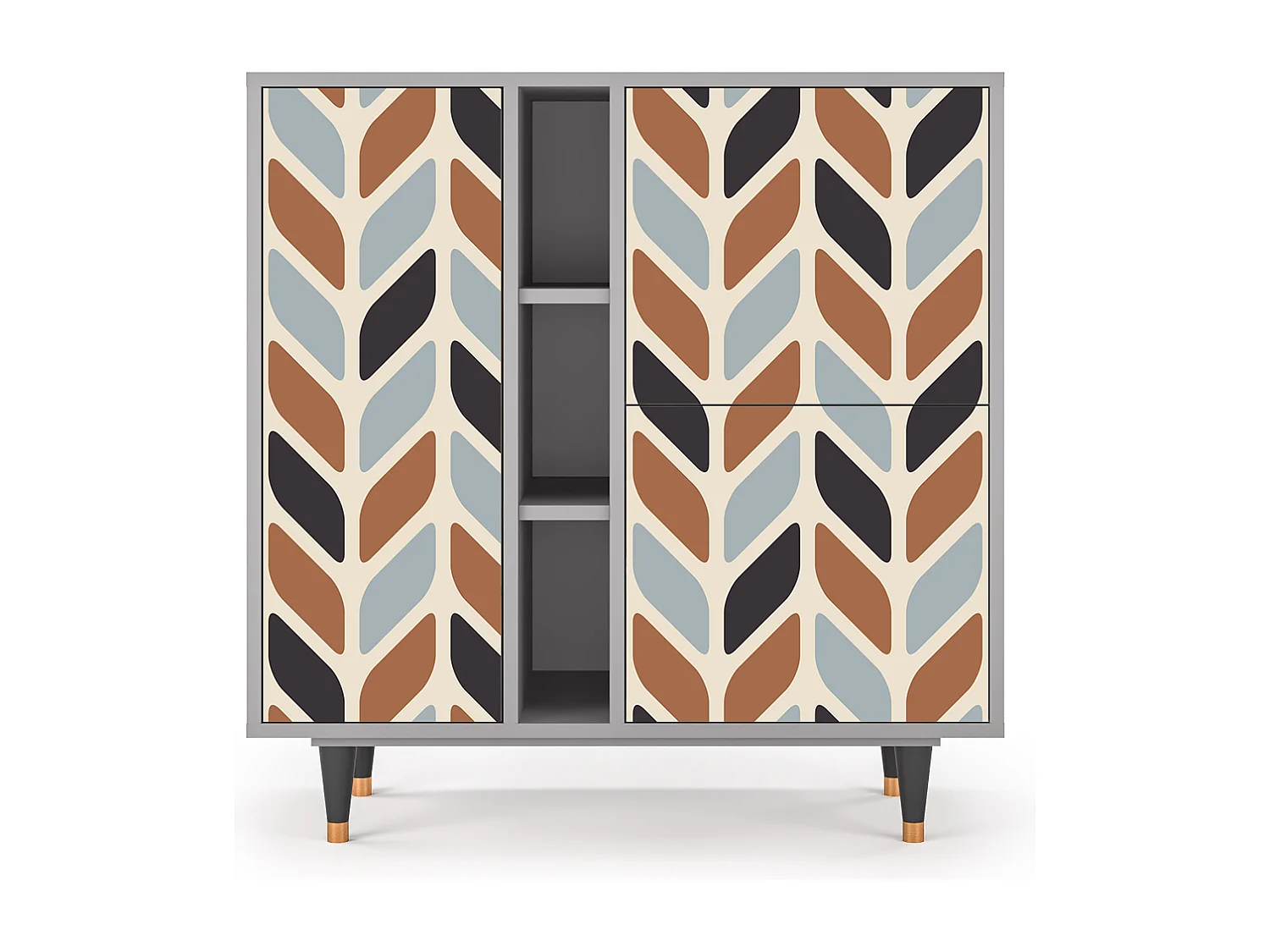 Credenza - 94х96х41 cm - BS5 - Beige Laure, Grigio