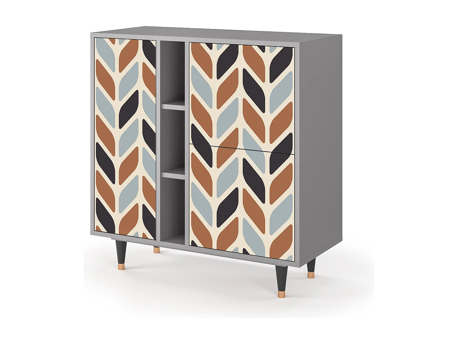 Credenza - 94х96х41 cm - BS5 - Beige Laure, Grigio