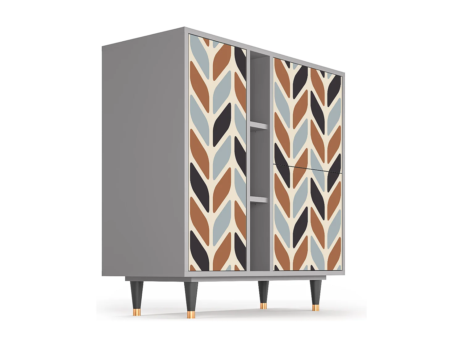 Credenza - 94х96х41 cm - BS5 - Beige Laure, Grigio