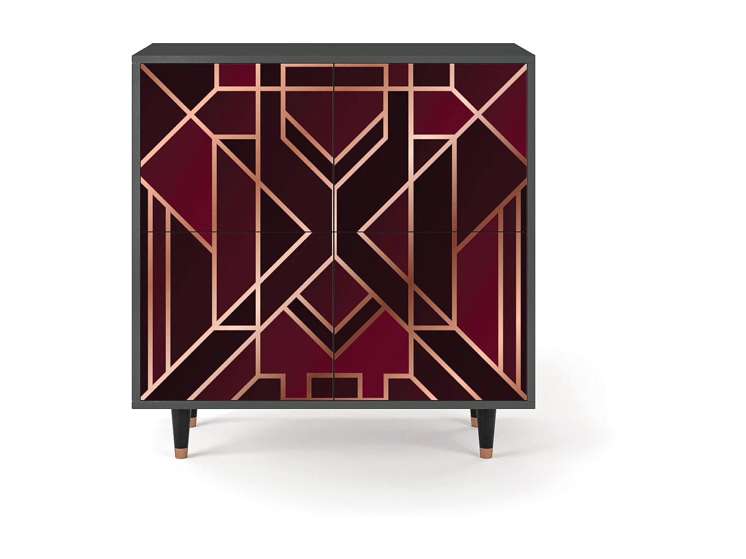 Buffet - 94x96x48 cm - BS3 - Burgundy Jewelery, Anthracite