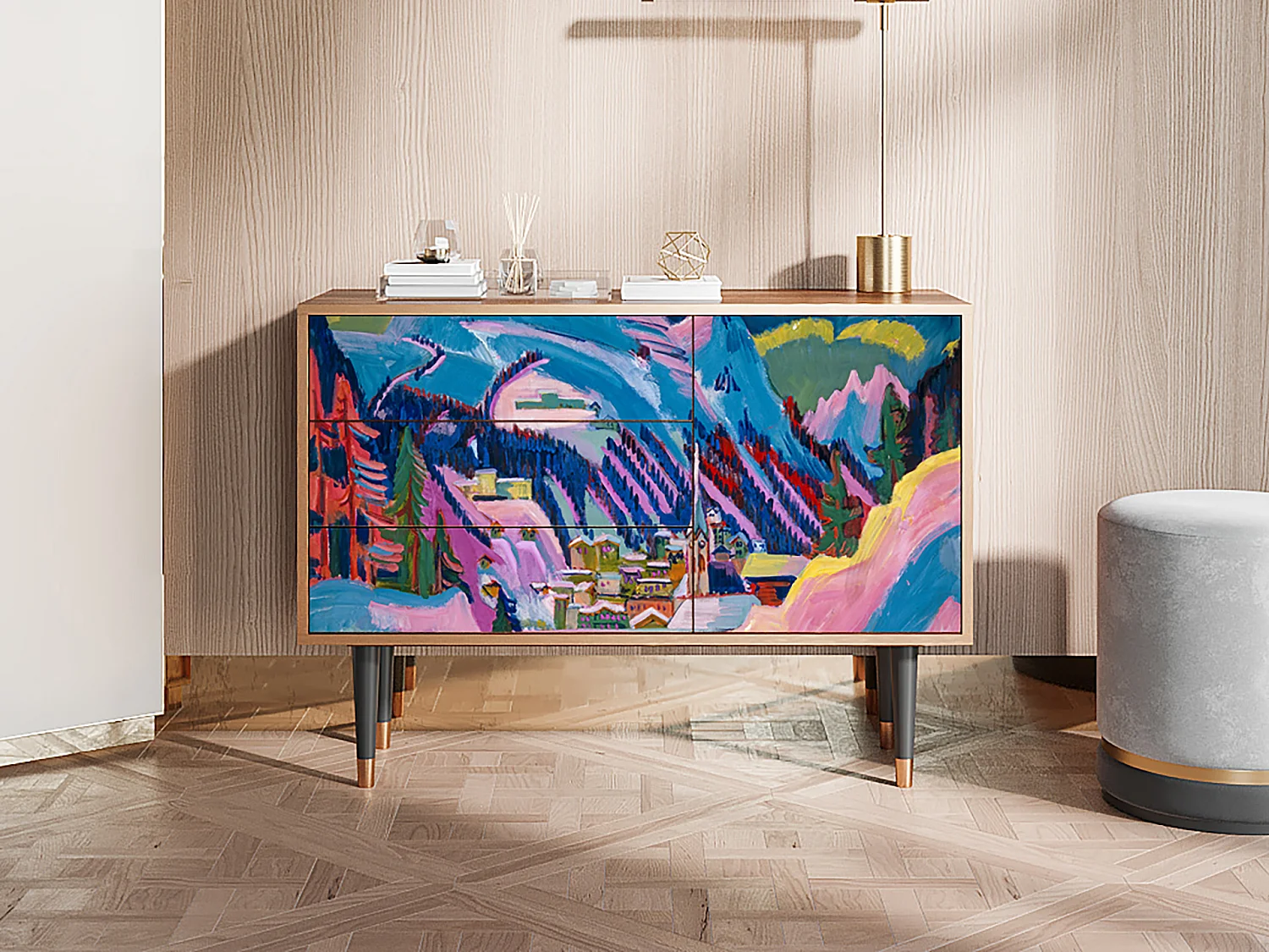 Credenza - 115х84х41 cm - S3 - Davos Winter, Noce