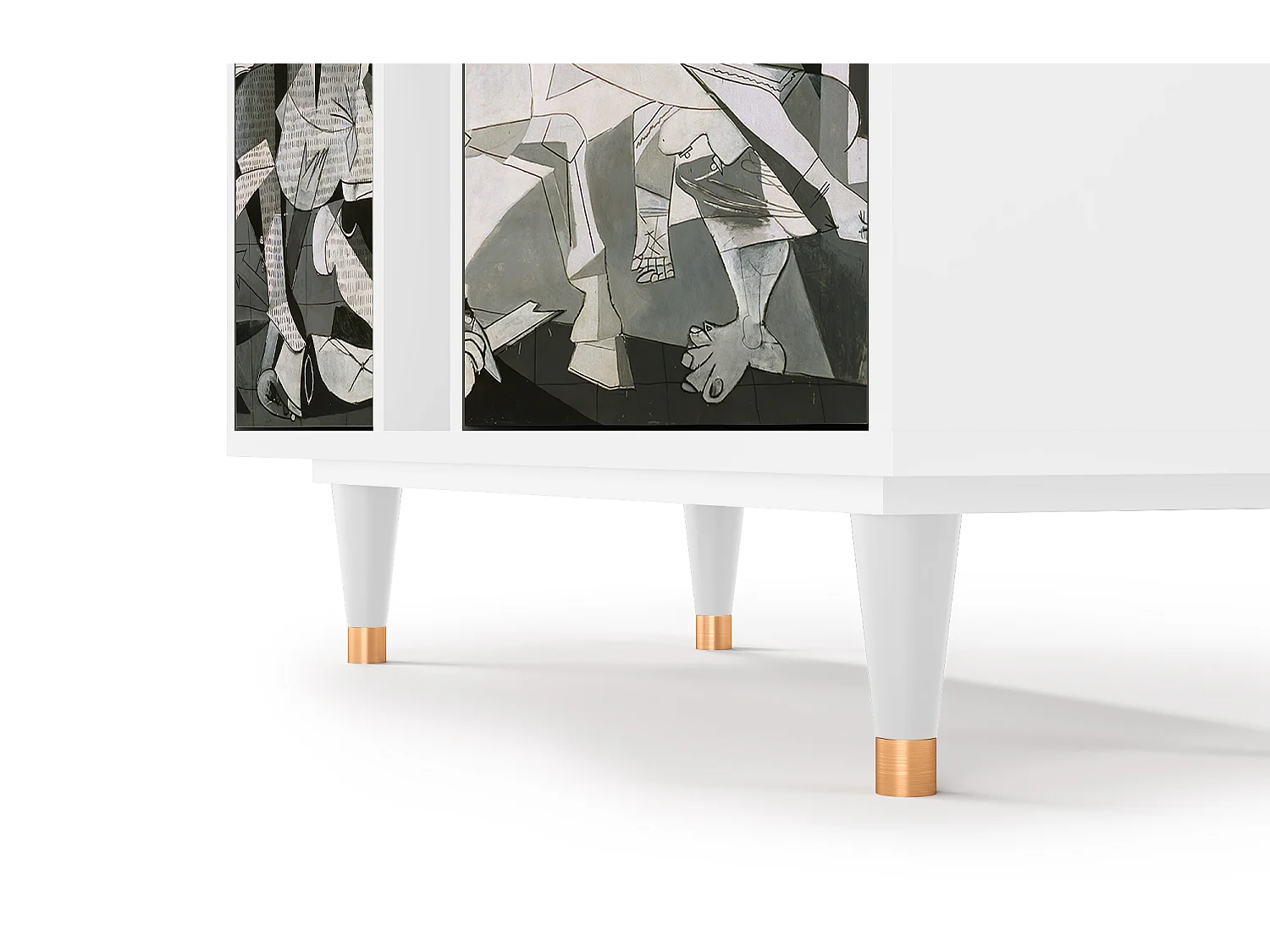 Kredens - 94х96х41 cm - BS5 - Guernica by Picasso, Biały