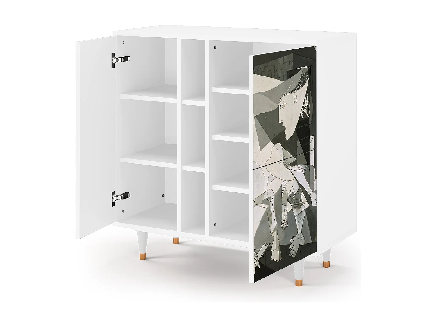 Kredens - 94х96х41 cm - BS5 - Guernica by Picasso, Biały