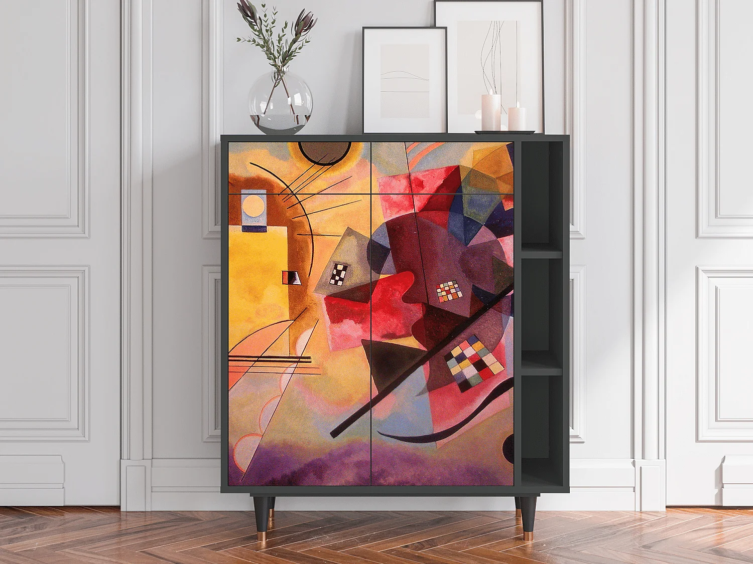 Kredens - 96х110х41 cm - BS6 - Modern Art, Antracyt