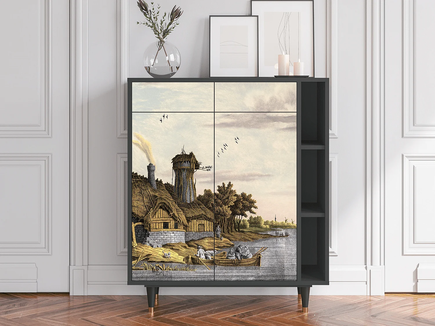 Buffet - 96х110х41 cm - BS6 - Mill along a River, Anthracite