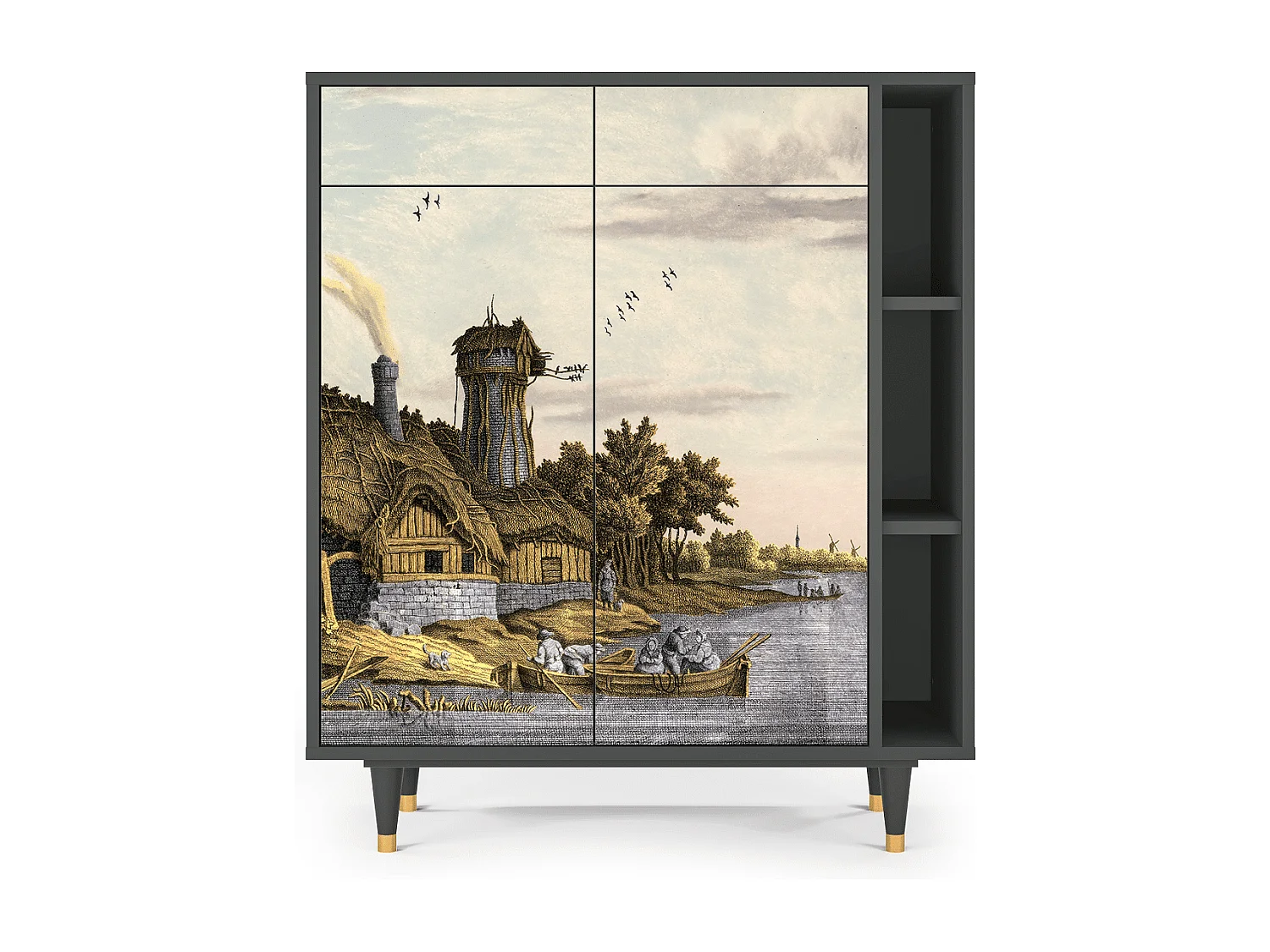 Buffet - 96х110х41 cm - BS6 - Mill along a River, Anthracite