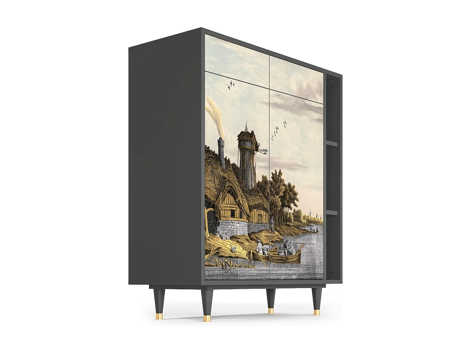 Buffet - 96х110х41 cm - BS6 - Mill along a River, Anthracite