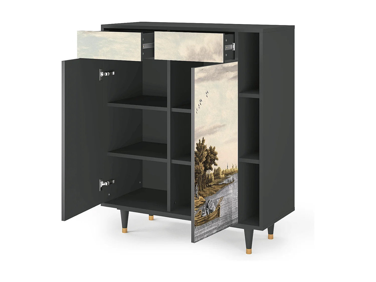 Buffet - 96х110х41 cm - BS6 - Mill along a River, Anthracite