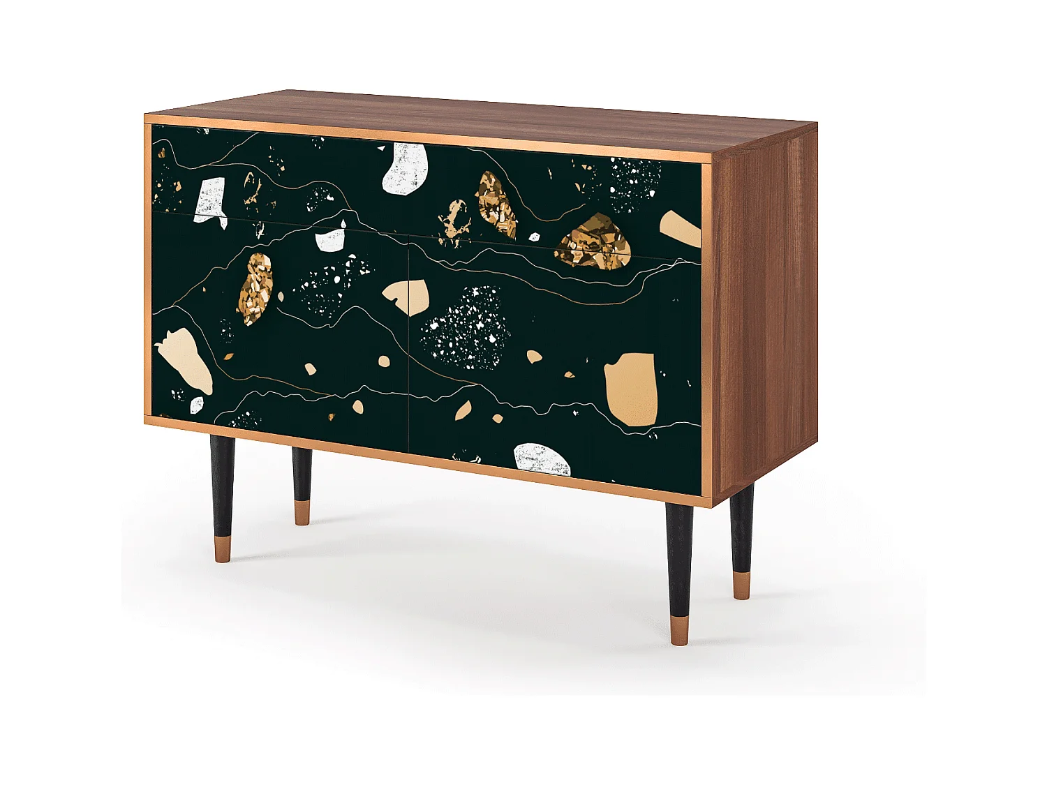 Credenza - 115x85x48 cm - BS4 - Space Rocks, Noce