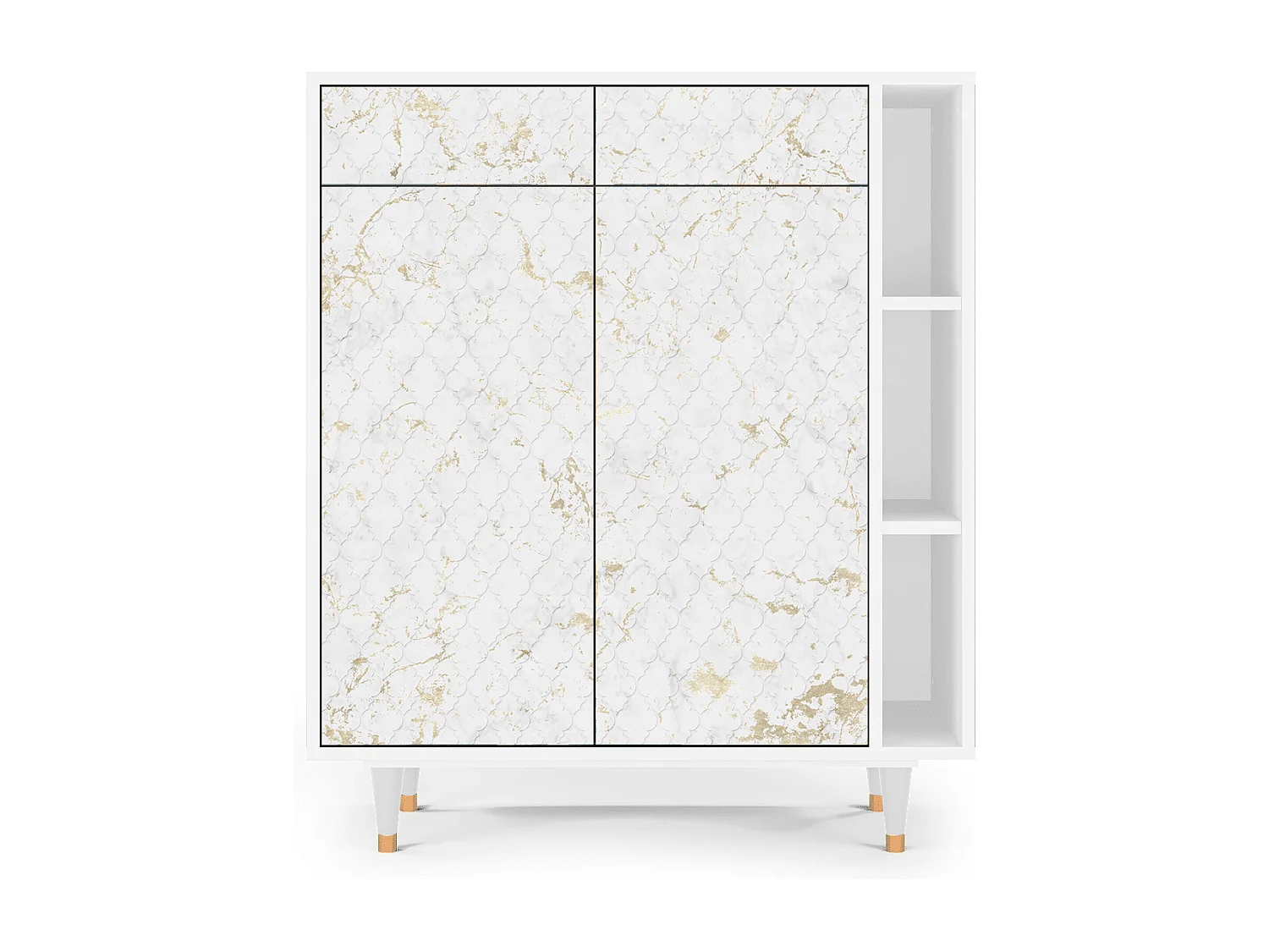 Credenza - 96х110х41 cm - BS6 - Sweet Cotton, Bianco