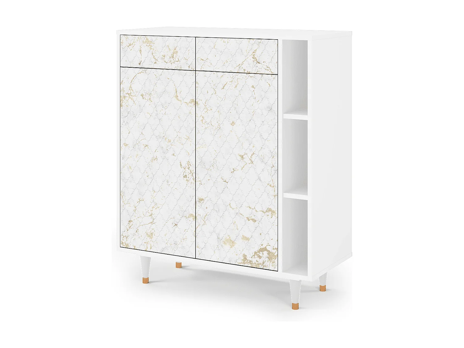 Credenza - 96х110х41 cm - BS6 - Sweet Cotton, Bianco