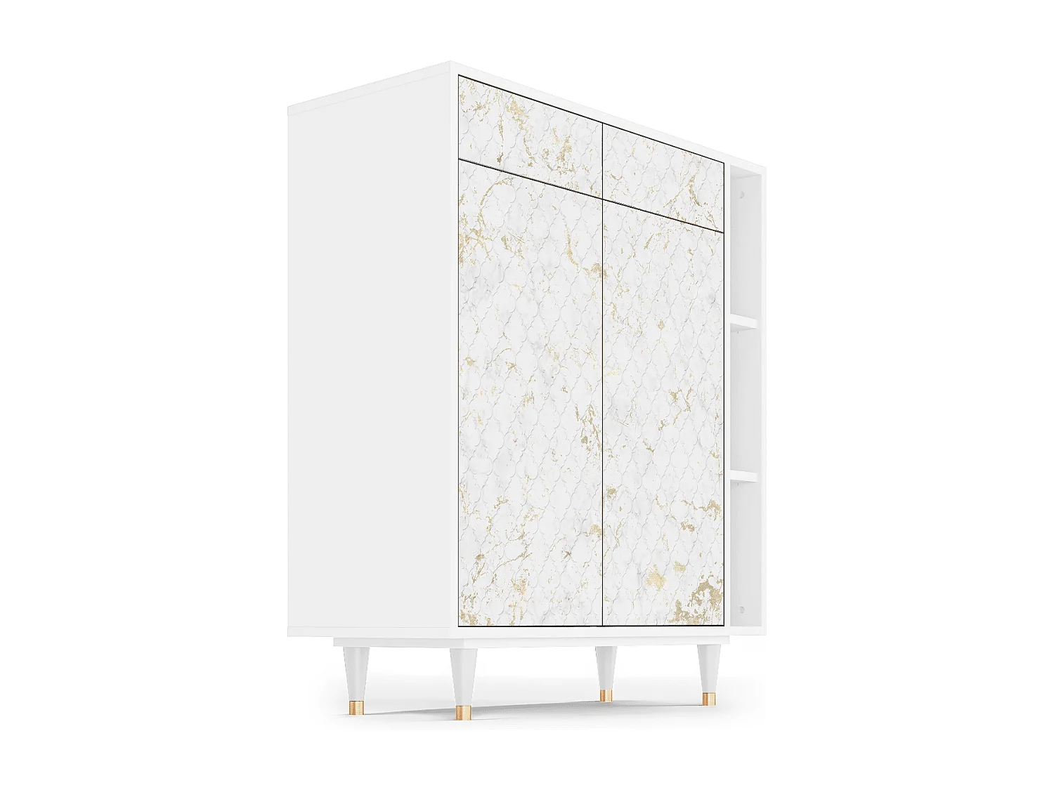 Credenza - 96х110х41 cm - BS6 - Sweet Cotton, Bianco