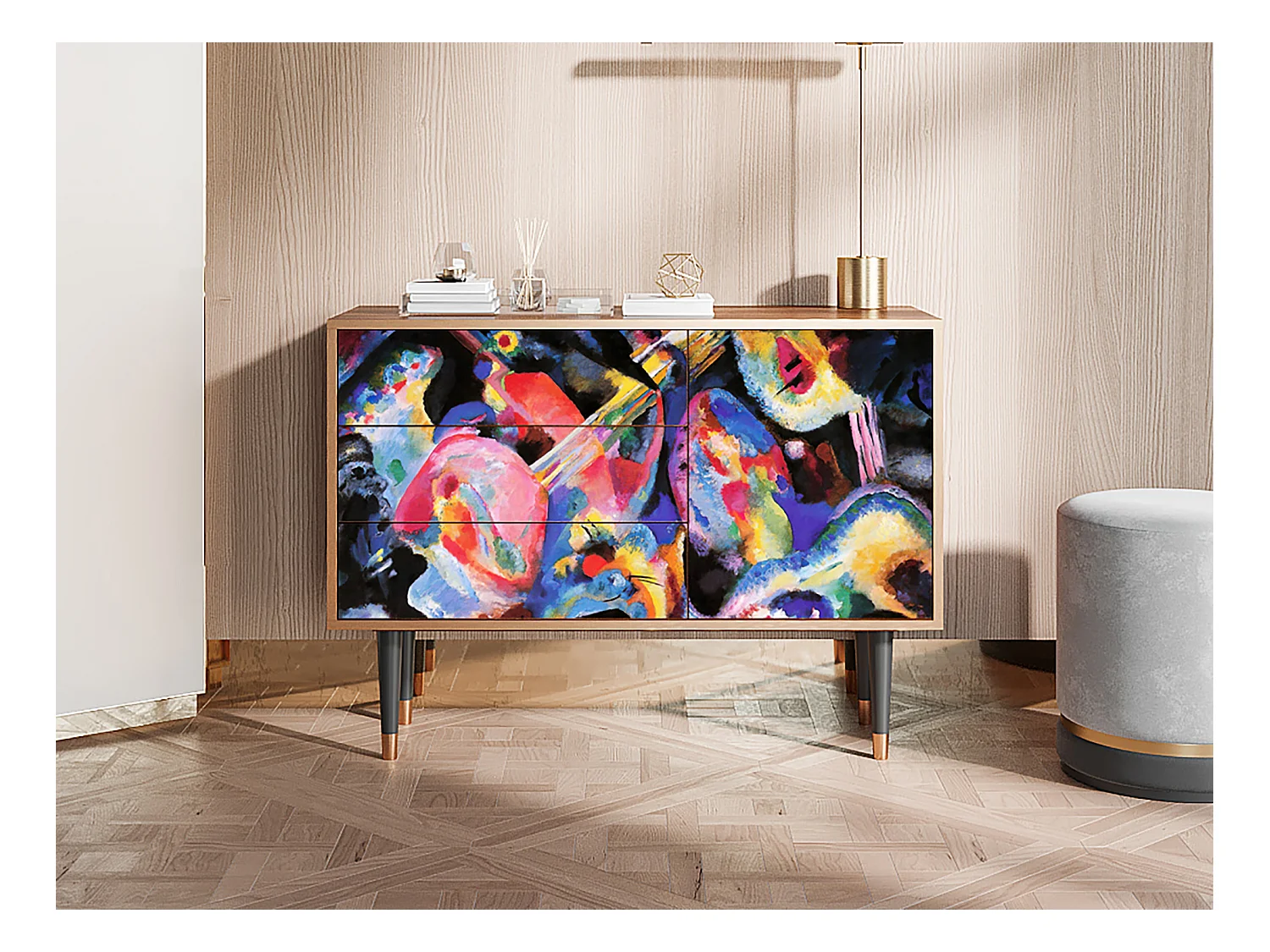 Buffet - 115х84х41 cm - S3 - Kandinsky, Noyer