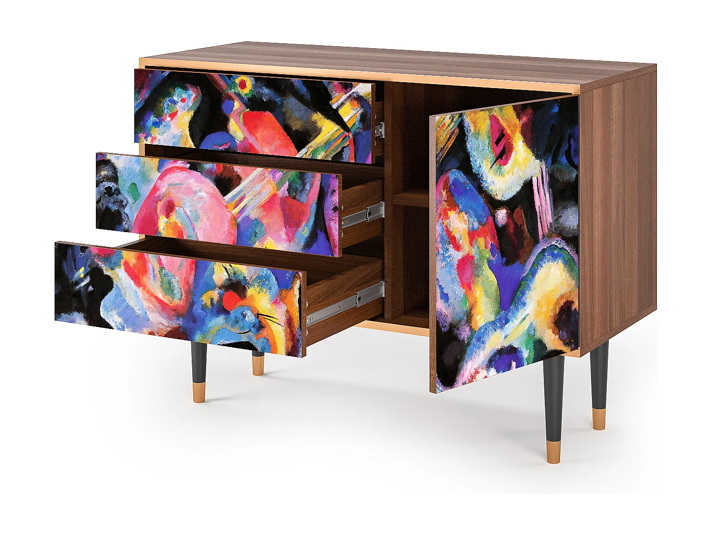 Buffet - 115х84х41 cm - S3 - Kandinsky, Noyer