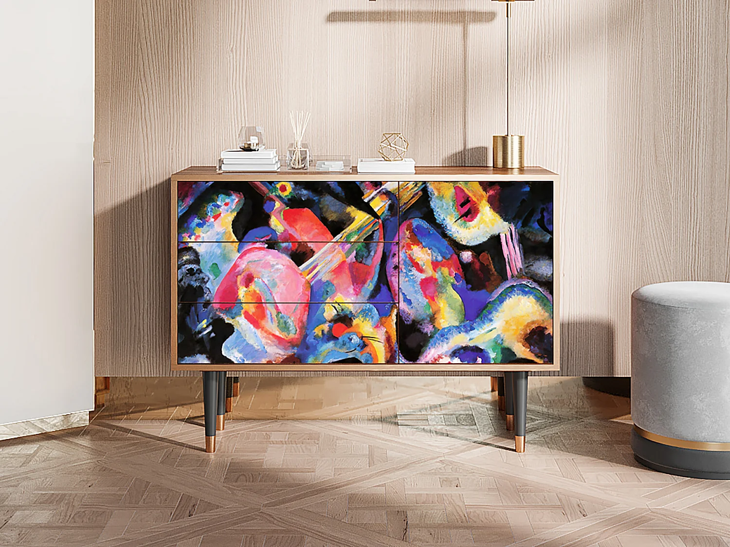 Buffet - 115х84х41 cm - S3 - Kandinsky, Noyer