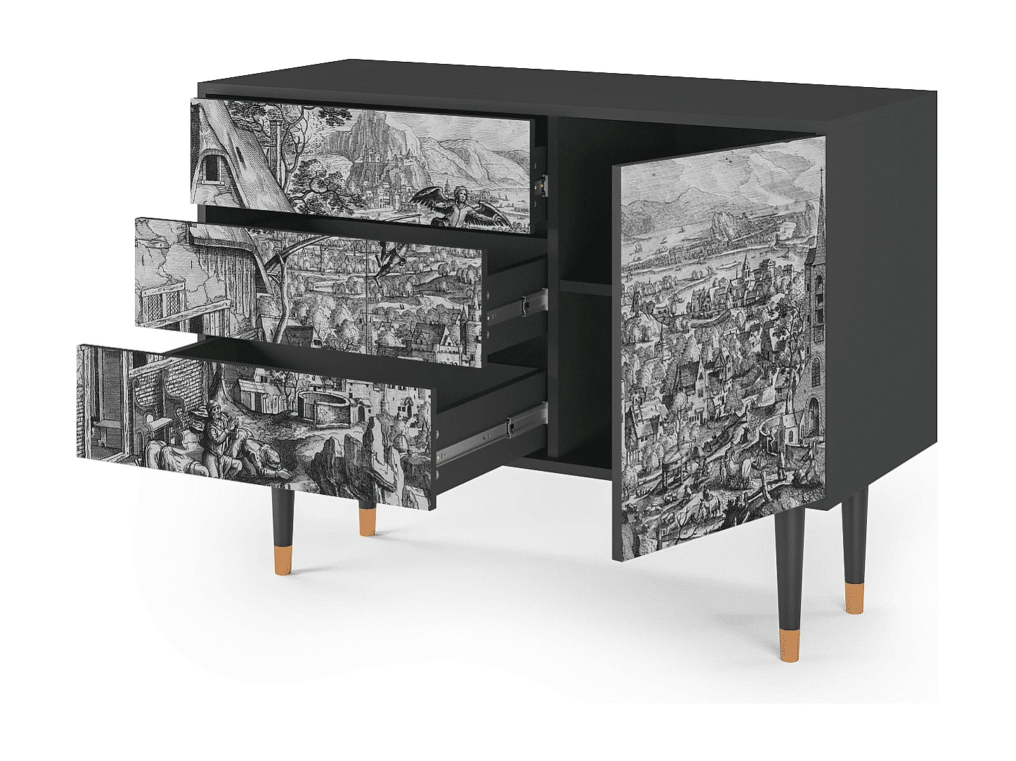 Credenza - 115х84х41 cm - S3 - Departure, Antracite