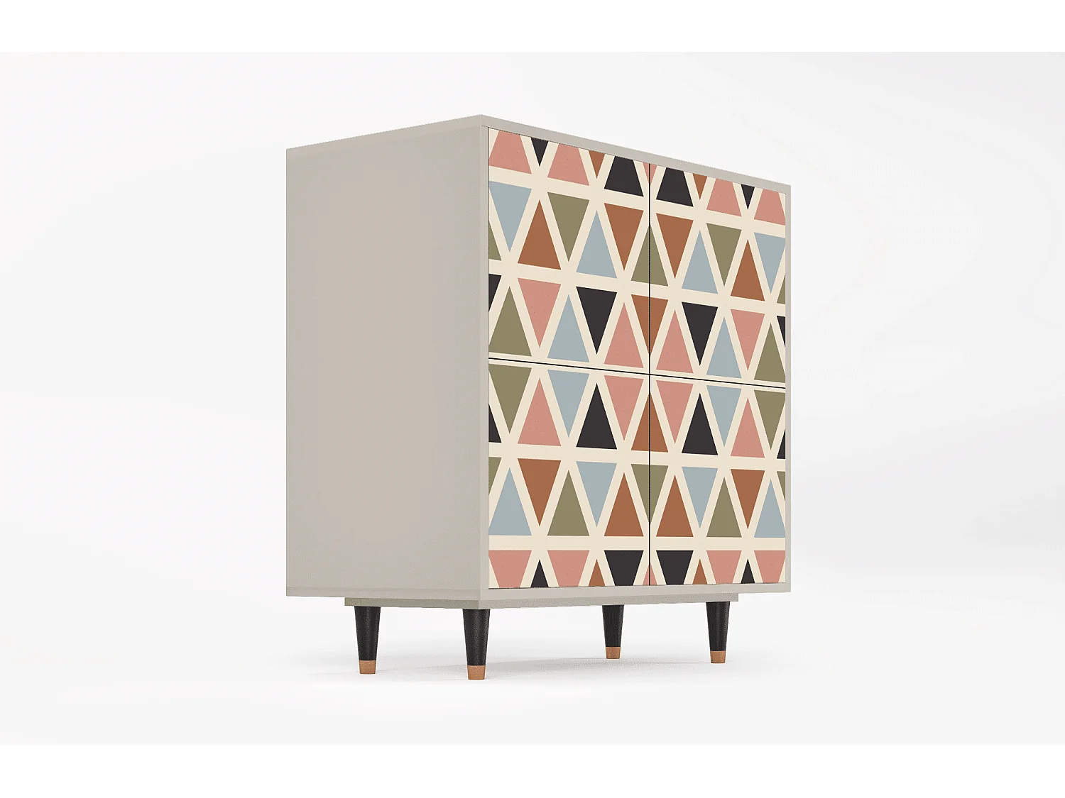 Credenza - 94x96x48 cm - BS3 - Royal Triangles, Sabbia