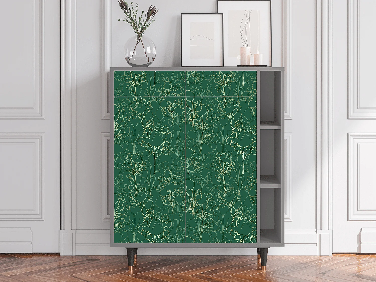 Sideboard - 96х110х41 cm - BS6 - Emerald Forest, Grau