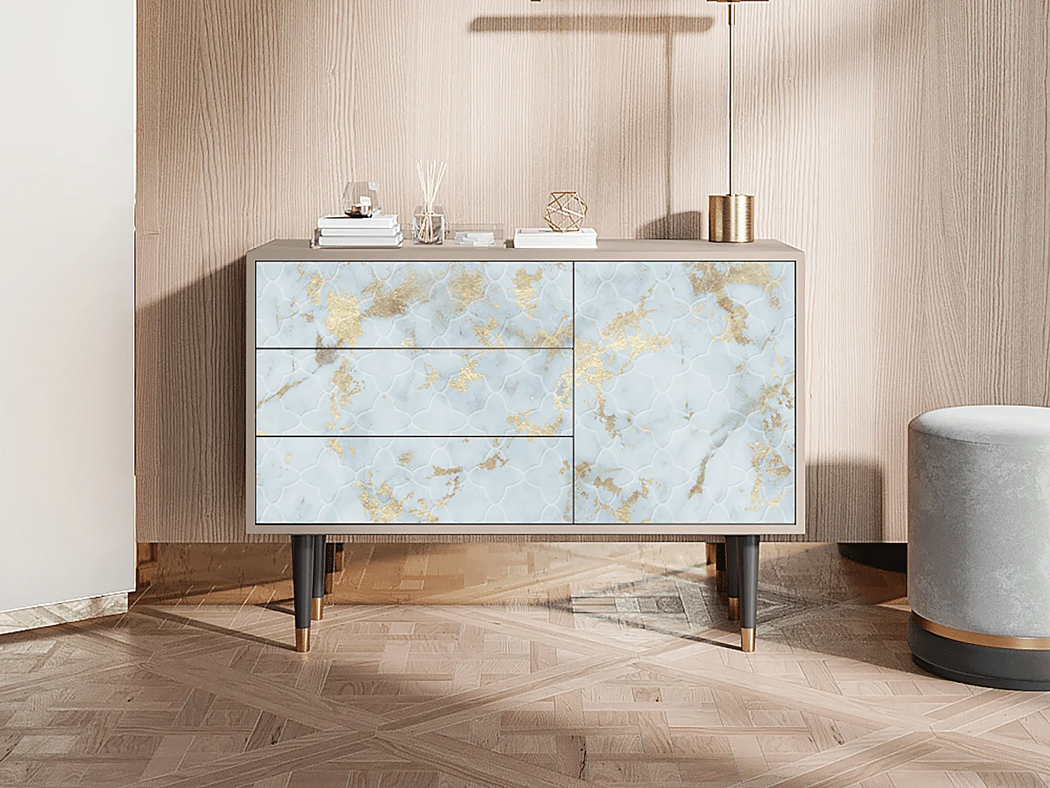Credenza - 115х84х41 cm - S3 - Golden Waves, Latte