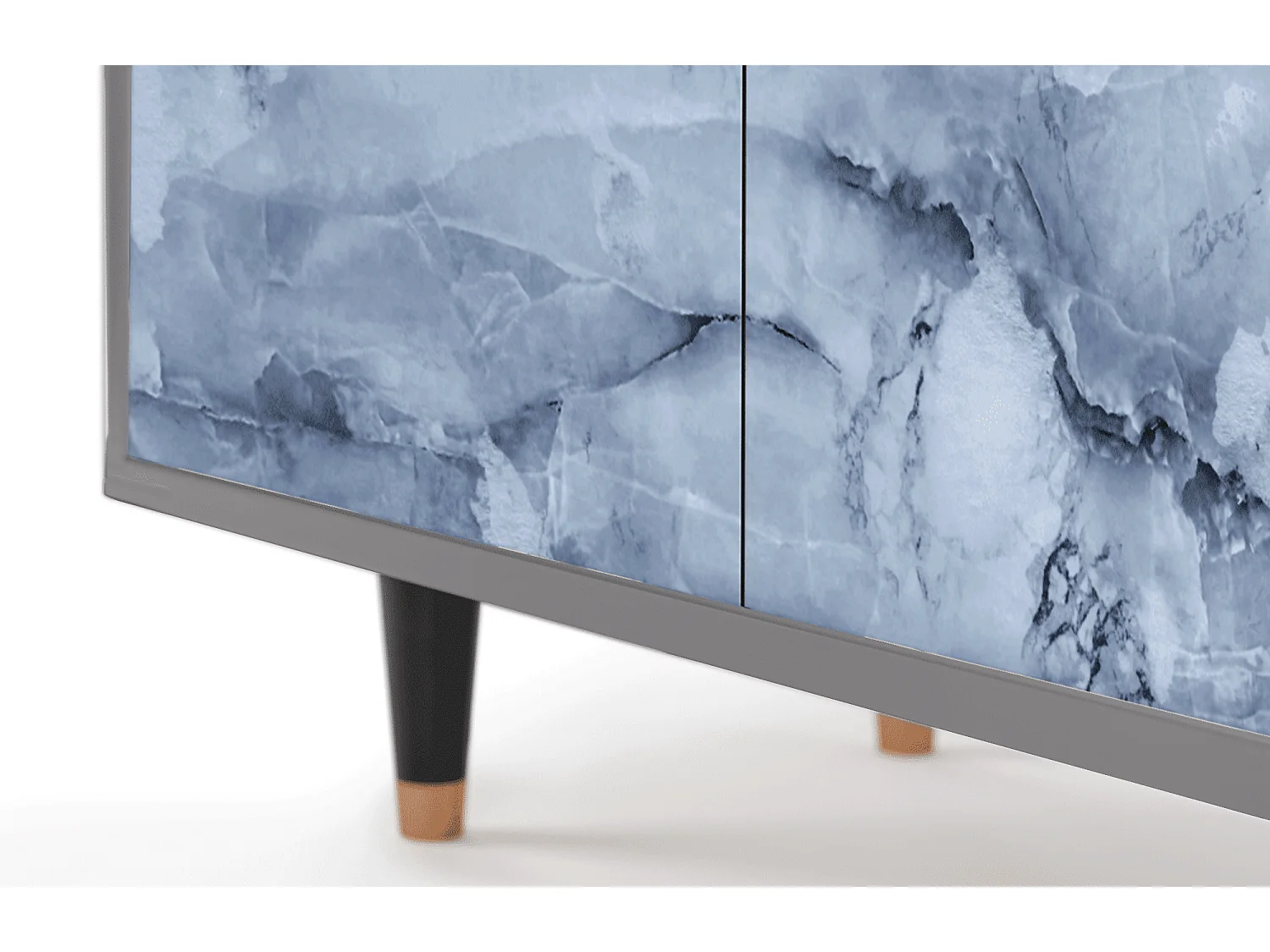 Aparador - 94x96x48 cm - BS3 - Feather Ice, Cinza