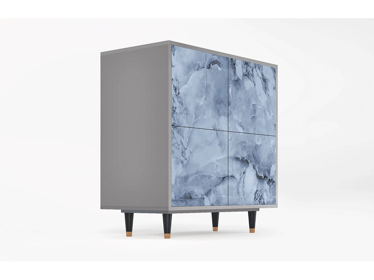 Sideboard - 94x96x48 cm - BS3 - Feather Ice, Grau