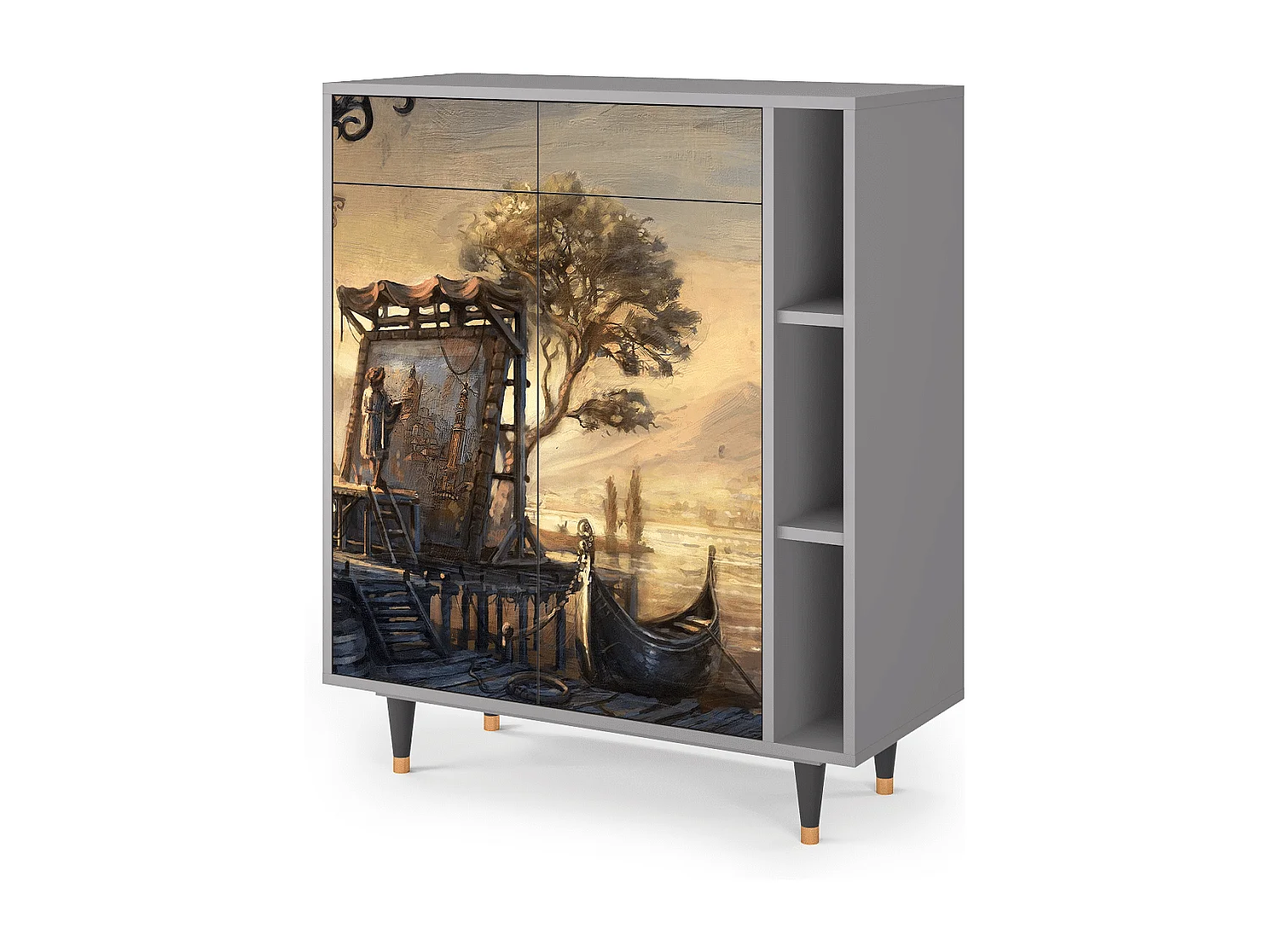 Credenza - 96х110х41 cm - BS6 - Venice, Grigio