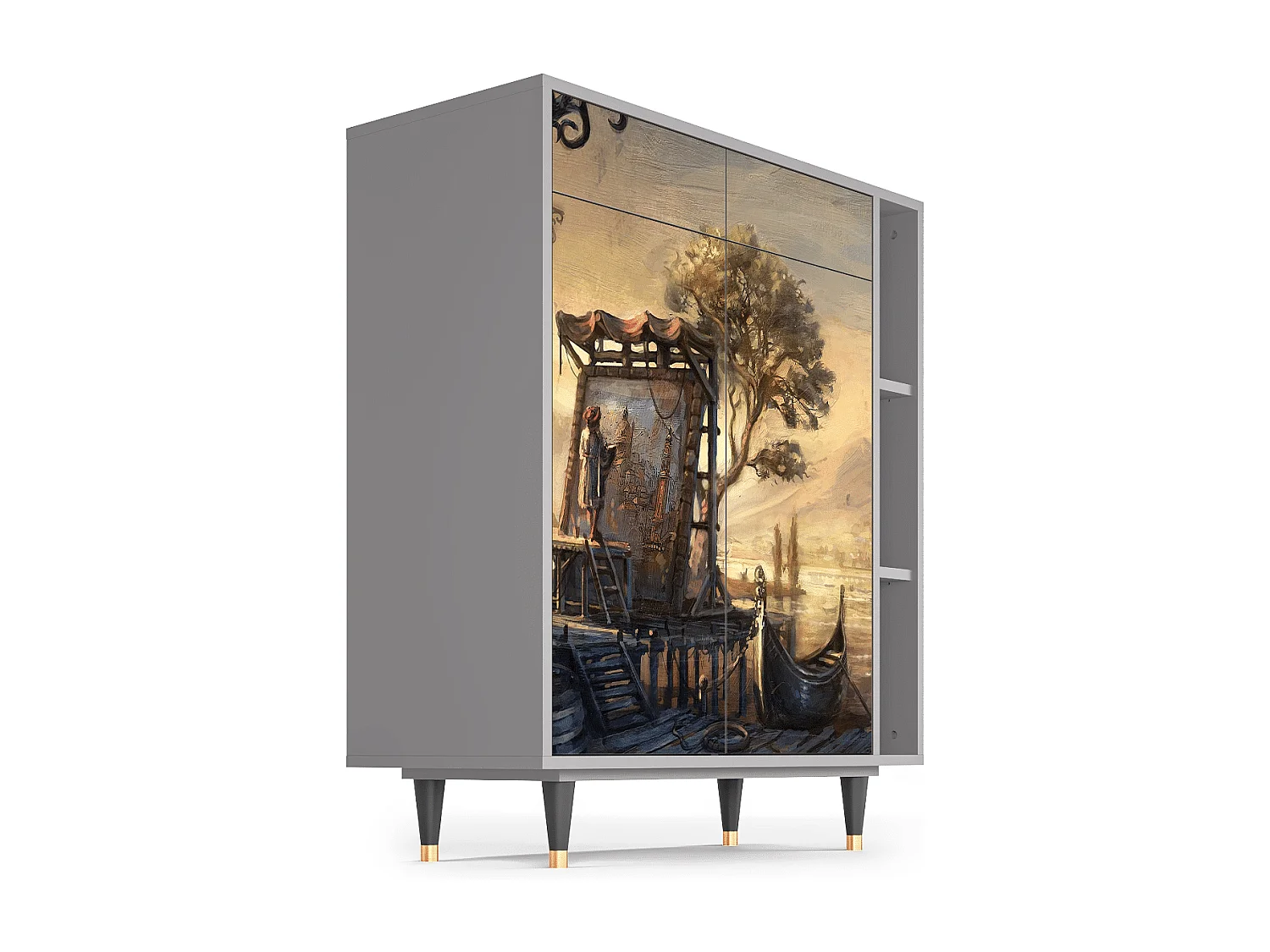 Credenza - 96х110х41 cm - BS6 - Venice, Grigio