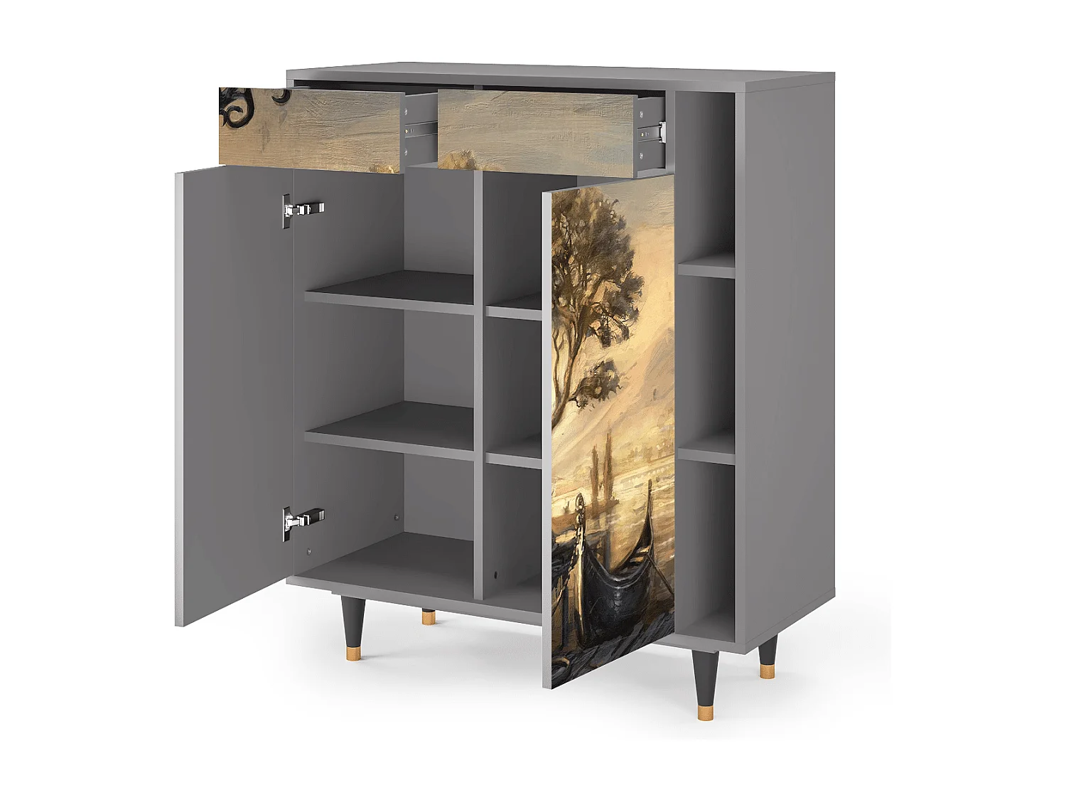 Credenza - 96х110х41 cm - BS6 - Venice, Grigio