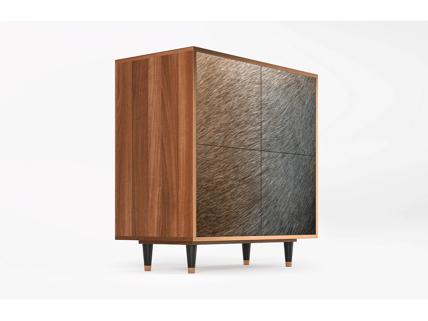 Buffet - 94x96x48 cm - BS3 - Peanut Hair, Noyer