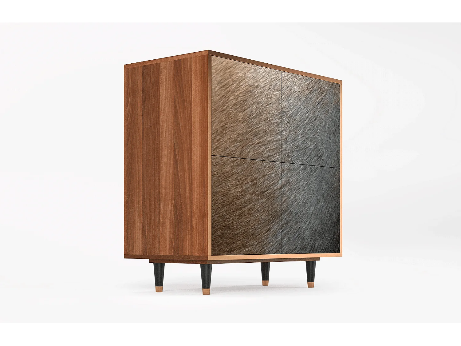 Dressoir - 94x96x48 cm - BS3 - Peanut Hair, Walnoot