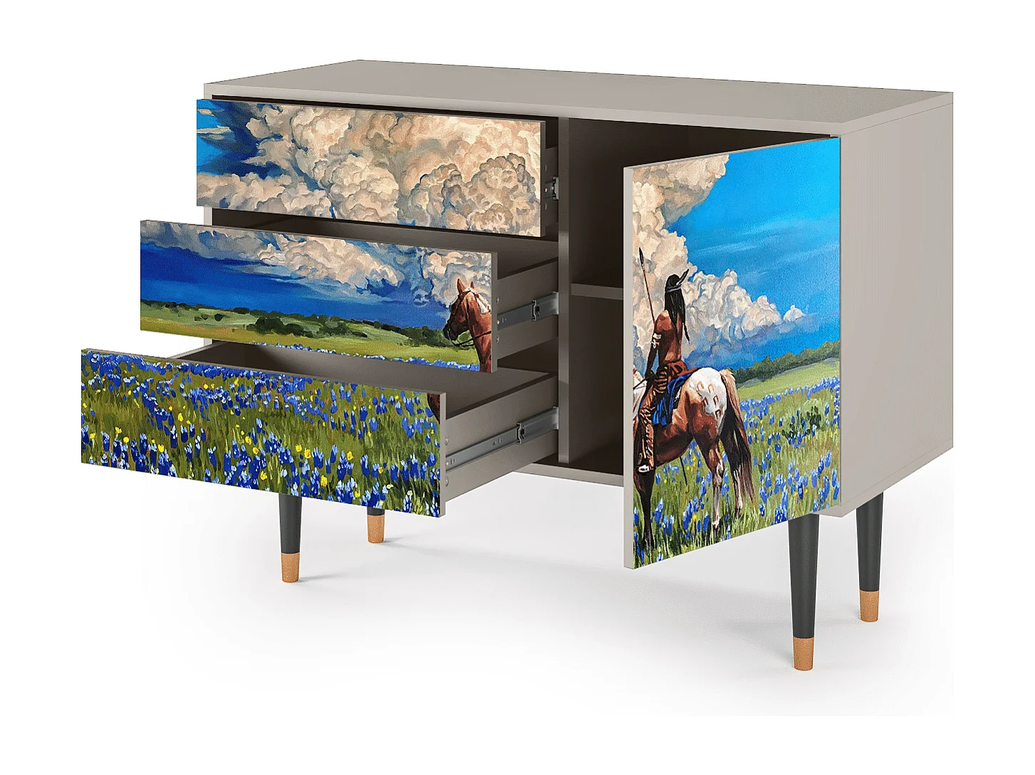 Credenza - 115х84х41 cm - S3 - Thunderheads by Dean, Sabbia