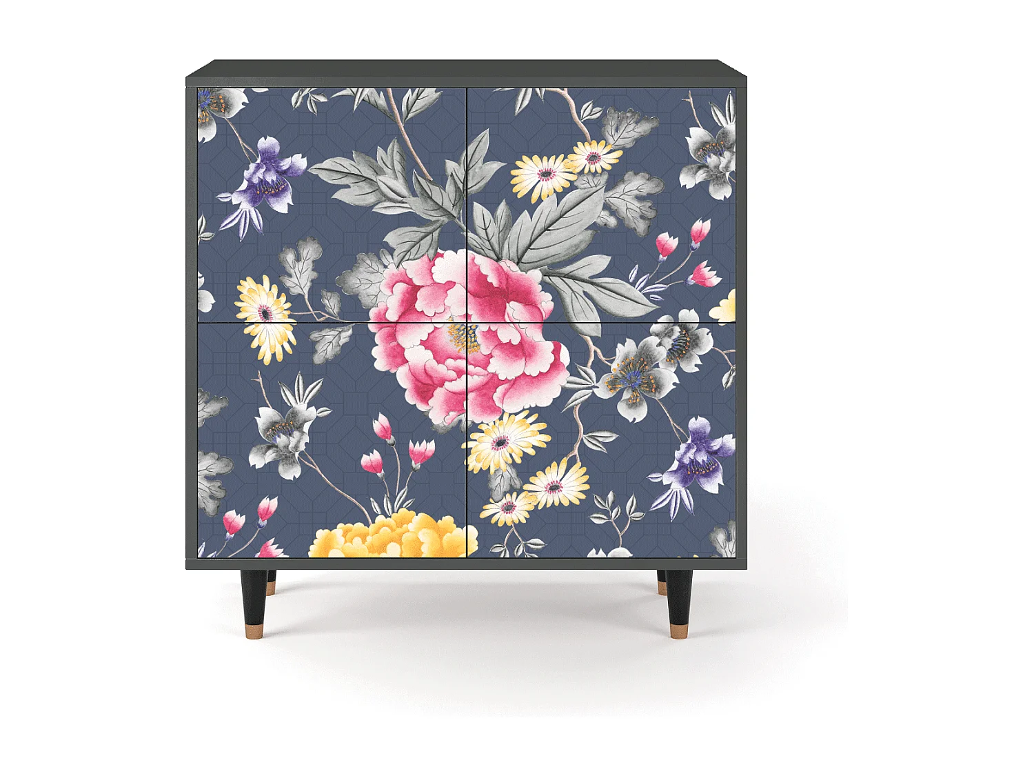 Kredens - 94x96x48 cm - BS3 - Dark Flower Bed, Antracyt