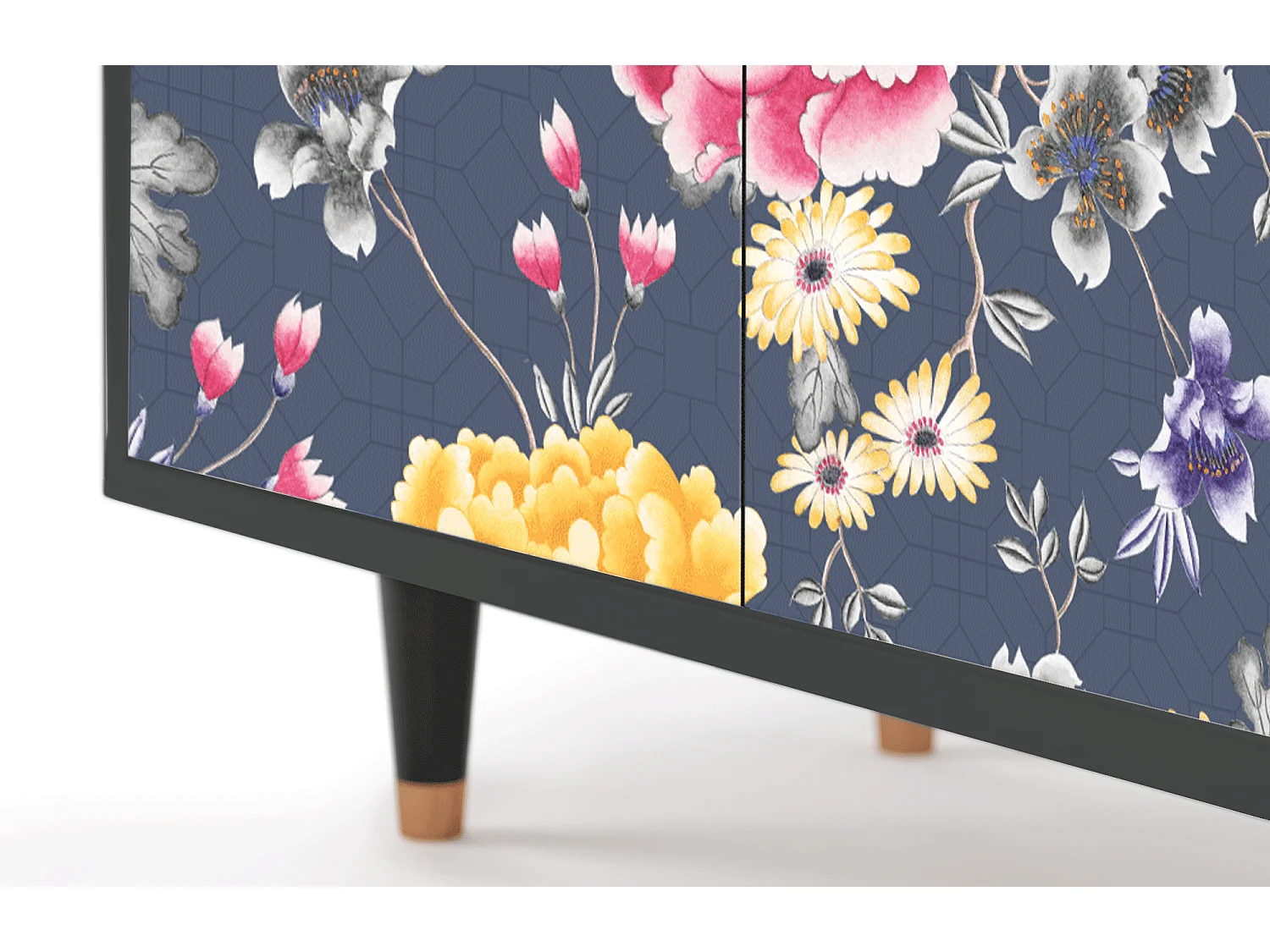 Kredens - 94x96x48 cm - BS3 - Dark Flower Bed, Antracyt