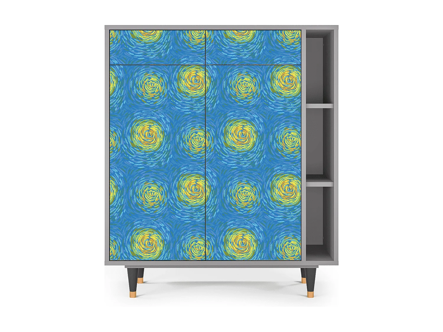 Credenza - 96х110х41 cm - BS6 - Van Gogh Lights, Grigio
