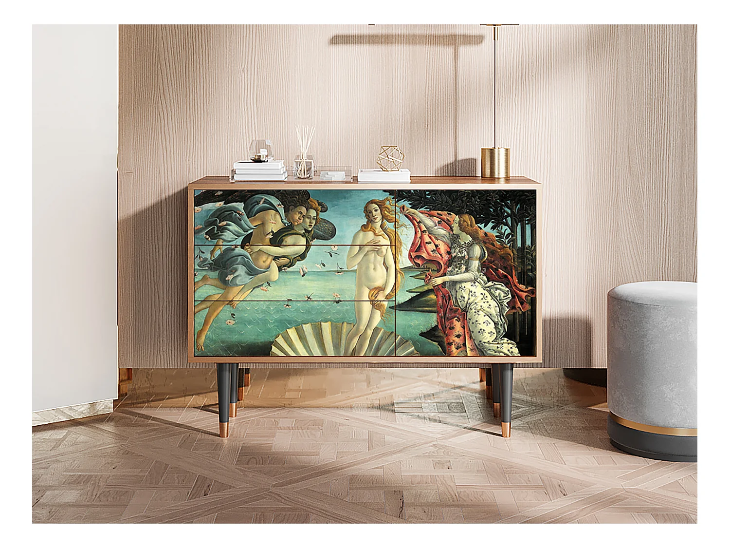 Dressoir - 115х84х41 cm - S3 - The Birth of Venus, Walnoot