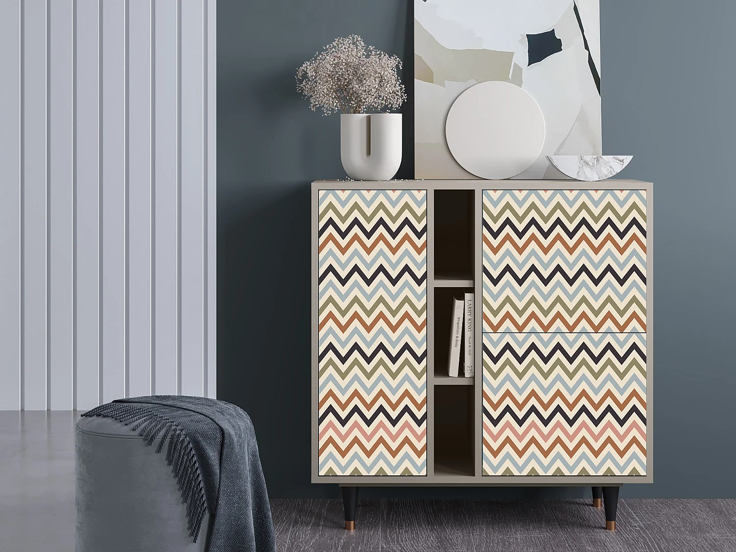 Credenza - 94х96х41 cm - BS5 - Bright Ripple, Sabbia